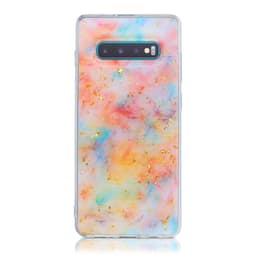 Samsung S10+ Rainbow Clouds & Gold flakes – Bild 1