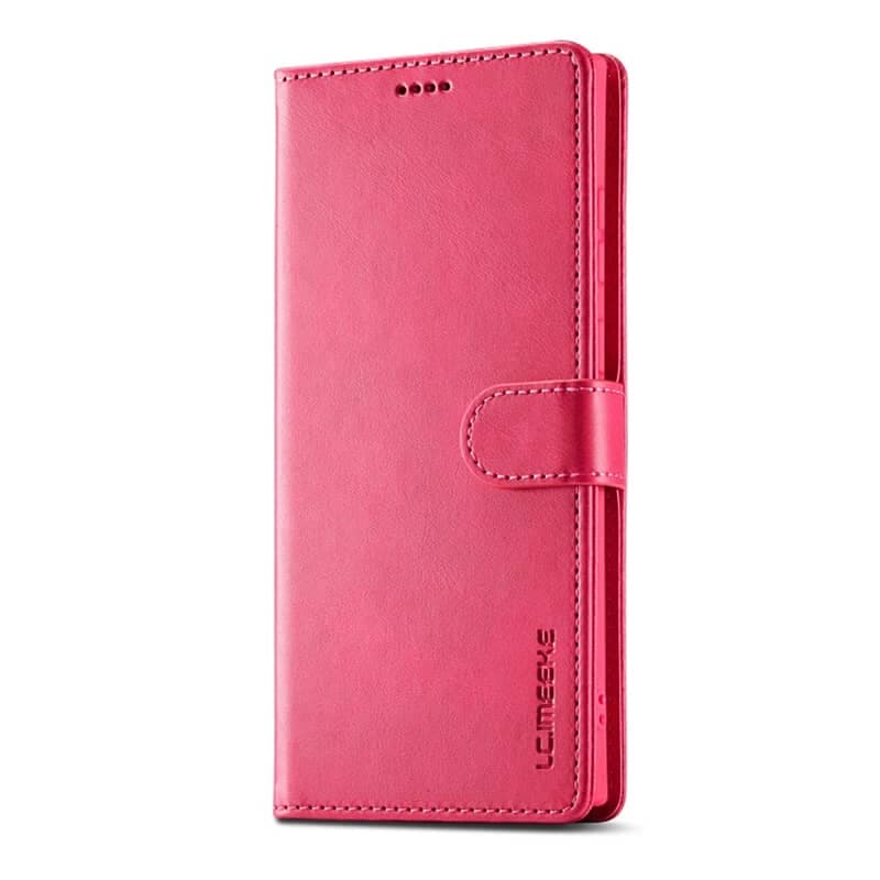 Samsung S10 - LC.IMEEKE Custodia a portafoglio con 3 scomparti per carte e chiusura magnetica, rosa – 2