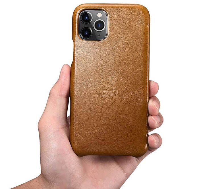 iPhone 11 Pro - iCarer Luxury Series (Side-open) Flip Case braun (RIX1107-GG) – 2