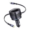 Baseus Enjoyment Max Chargeur allume-cigare - 60W double USB-C vers Lightning, noir