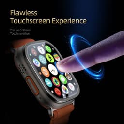 Apple Watch Ultra 1/2 49 mm - Pellicola protettiva in vetro temperato DUX, resistente ai graffi 9H, nero – Bild 9