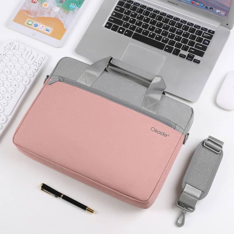 Okade - MacBook / Laptop bag, 15.6 inch, T66, Pink – 4