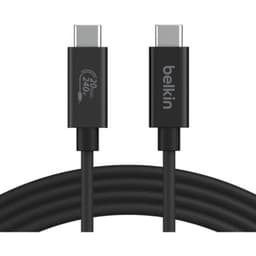 Belkin - USB-C to USB-C (USB-4), 240W, 20Gbps, 4K 60Hz, 2m, Schwarz – Bild 1