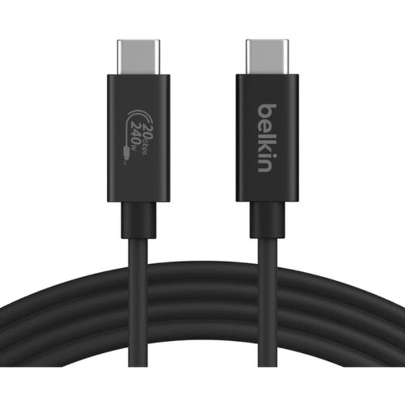 Belkin - USB-C to USB-C (USB-4), 240W, 20Gbps, 4K 60Hz, 2m, Schwarz