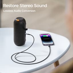Joyroom - SY-A06 Câble AUX série transfert audio (Lightning vers 3,5mm, 1,2m), Noir – Bild 7