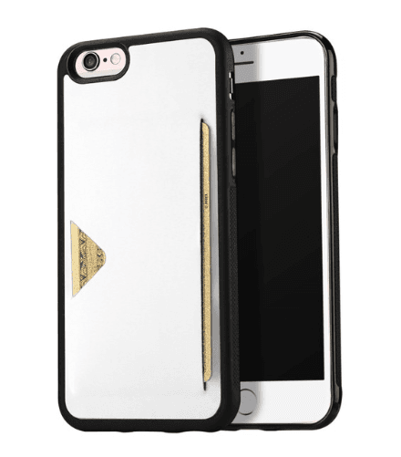 iPhone 6 / iPhone 6s - Dux Ducis Pocard series mit Aussen-Kartenfach weiss
