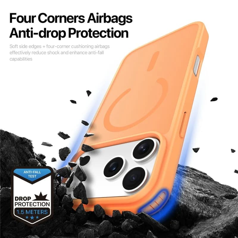 iPhone 17 Pro Max - Dux Ducis Yind Series with Magsafe in Orange (Open Ring Version) – 3