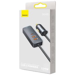Baseus - Share Together PPS - Chargeur rapide multi-ports pour voiture, 120W 2U+2C, gris (CCBT-A0G) – Bild 2