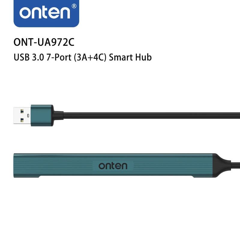 UA972C - Onten USB-A 7-in-1 (3A+AC) Port Smart Hub – 4