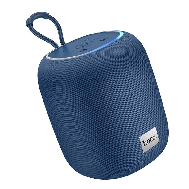 Hoco HC14 portable wireless speaker with RGB ring light blue