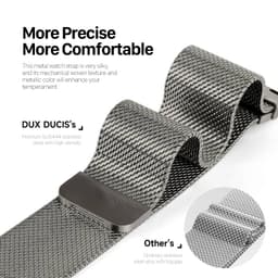 Apple Watch - Cinturino DUX Milanese Versione Pro - 42mm/44mm/45mm/46mm(10.Gen)/49mm, Grigio scuro – Bild 8