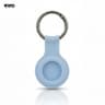 Porte-clés AirTag - Étui en silicone RPD avec anneau métallique, gris lavande