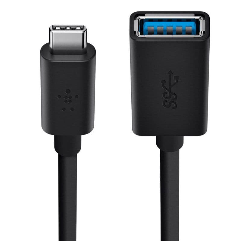 Belkin - Connect USB-C to USB-A Adapter, Schwarz