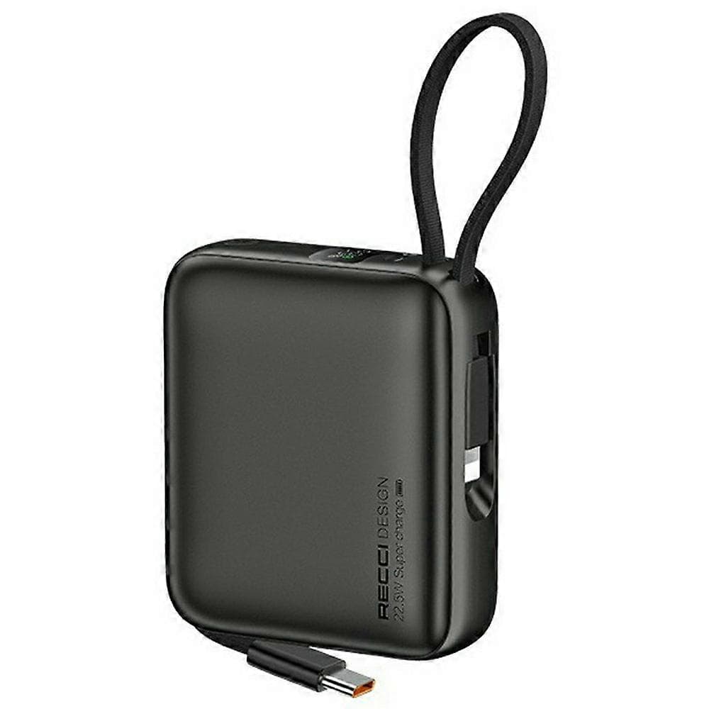 Recci RPB-P62 10000mAh - Hoco Powerbank, USB-C 22.5W, nero, in plastica