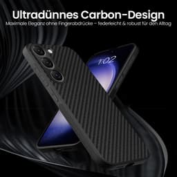 Samsung Galaxy S25 - Robusta custodia in TPU con effetto carbonio, nero – Bild 5