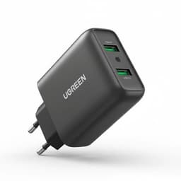 Ugreen - Caricabatterie rapido, 2x USB-A, 36W, nero – Bild 1