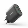 Ugreen - Caricabatterie rapido, 2x USB-A, 36W, nero