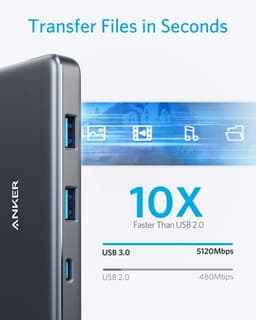 Anker - Hub USB-C 7-in-1 con HDMI / USB-C / USB-A, nero – Bild 2