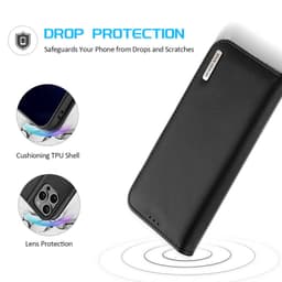 Apple iPhone 16 - DUX Hivo Series Flip Case, black, imitation leather – Bild 4