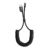 Baseus - Fish Eye Spring Data Cable USB for iP, 2A 1m, Black (CALSR-01)