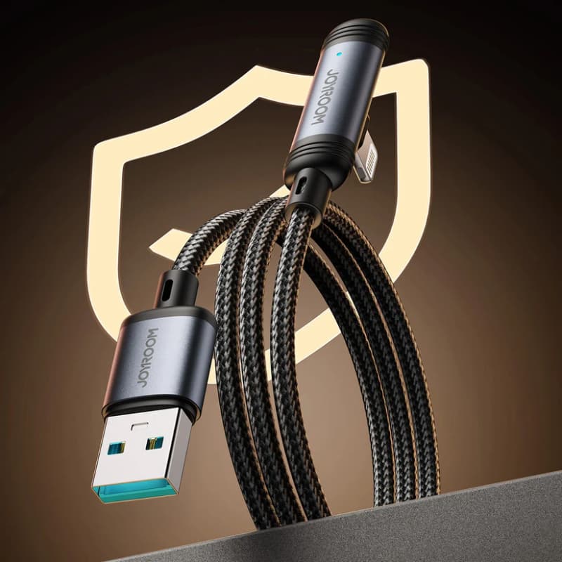 Joyroom 90° Câble de recharge rapide Type-A vers Lightning (S-A56), 1.2m, noir – 3