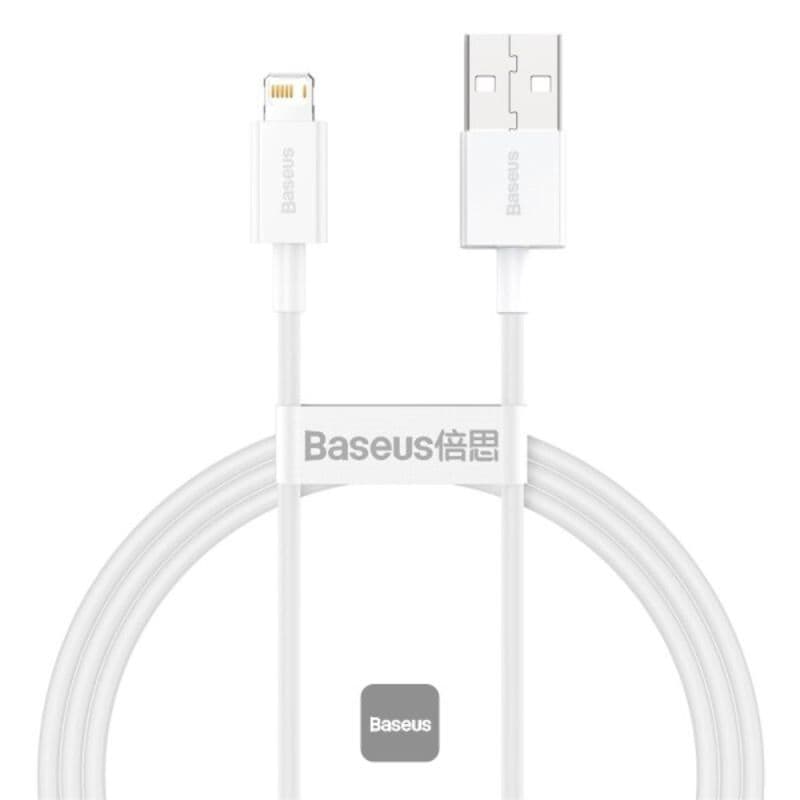 Baseus Superior Series - Câble de recharge rapide USB-A vers LIghtning, 2.4A 2m, Blanc (CALYS-C02)
