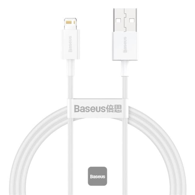 Baseus Superior Series - Câble de recharge rapide USB-A vers LIghtning, 2.4A 2m, Blanc (CALYS-C02)