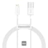 Baseus Superior Series - Câble de recharge rapide USB-A vers LIghtning, 2.4A 2m, Blanc (CALYS-C02)