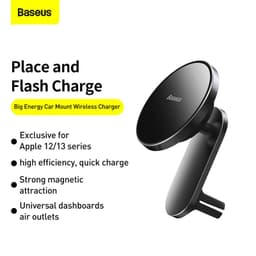 Baseus - Big Energy - Caricabatterie da auto senza fili con supporto, nero (WXJN-01) – Bild 8