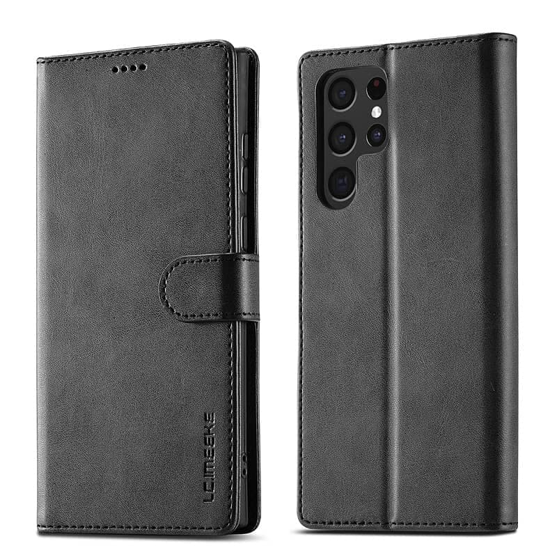 Samsung Galaxy Note 10 Plus - LC.IMEEKE Wallet Etui mit 3 Kartenfächern & Magnetverschluss, schwarz