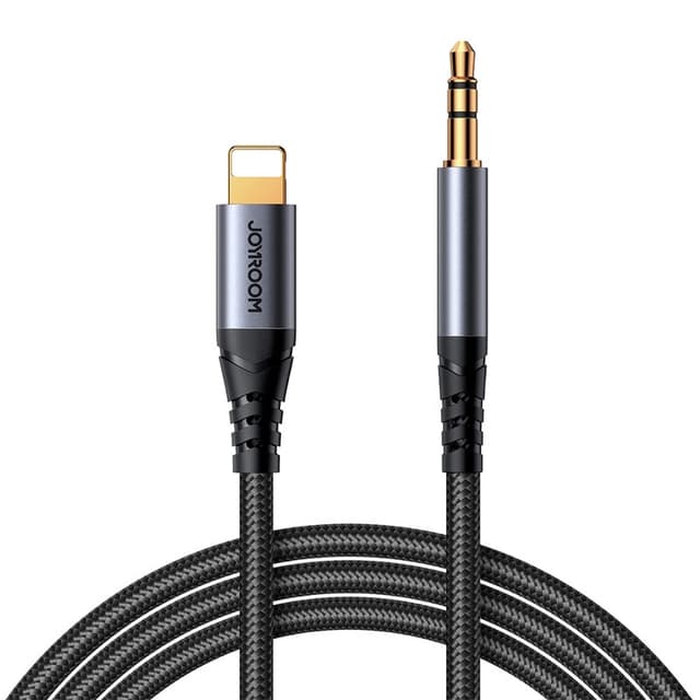 Joyroom - SY-A06 Audio-Transfer Serie AUX-Kabel (Lightning zu 3,5mm, 1,2m), Schwarz