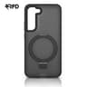 Samsung Galaxy S23 - Custodia MagSafe con anello, nera, robusta custodia posteriore in plastica