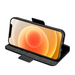 iPhone 12 Pro Max - iCarer WMI1214 Etui portefeuille en cuir véritable 2 en 1 avec bloqueur RFID, noir – Bild 2