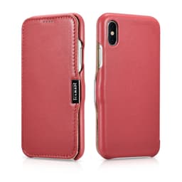 iPhone X/XS - Custodia Flip Serie Lusso iCarer Rosso RIX02 – Bild 9