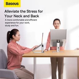 Baseus - Support métallique réglable pour ordinateur portable, argent (LUJS000012) – Bild 7