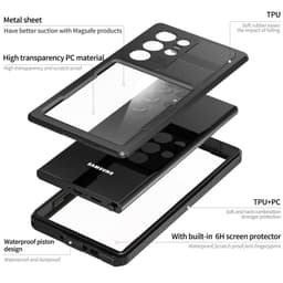 Samsung Galaxy S23 Ultra - Custodia impermeabile per esterni Redpepper IP68 Mars Series, nero – Bild 5
