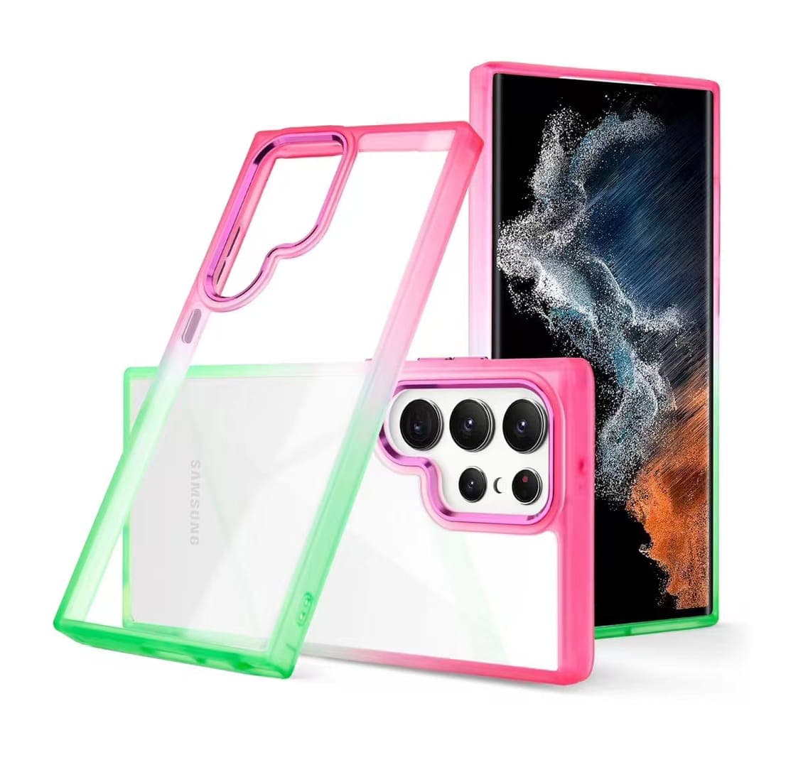 Samsung Galaxy S23 Plus - Custodia trasparente Cocktail Rosa Verde