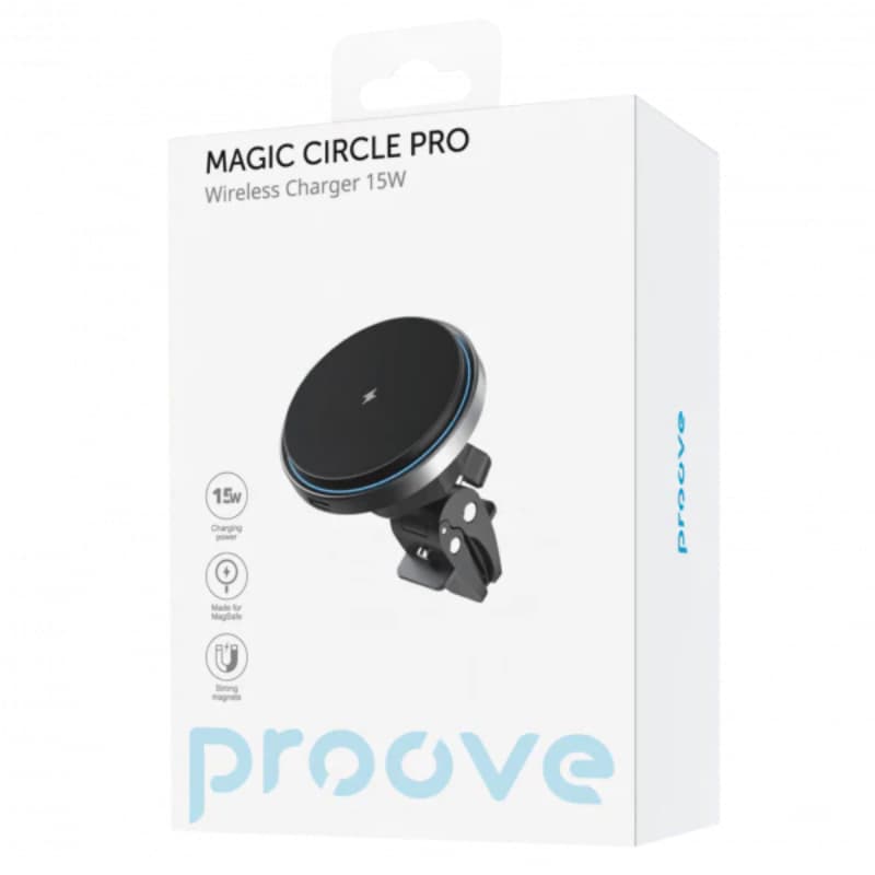 Proove - Supporto di ricarica wireless per auto Proove Magic Circle Pro 15W, nero – 4