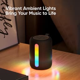 Rock - S56 Hi-Fi Fabric Mesh Portable Bluetooth LED Speaker, Speaker, Black – Bild 5