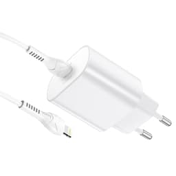 Hoco - PD25W charger set with Lightning-to-Type-C cable, compatible with iPhone, white – Bild 5
