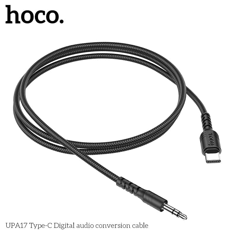 Hoco UPA17 Type-C auf AUX Digital audio conversion cable, 1m, schwarz – 4