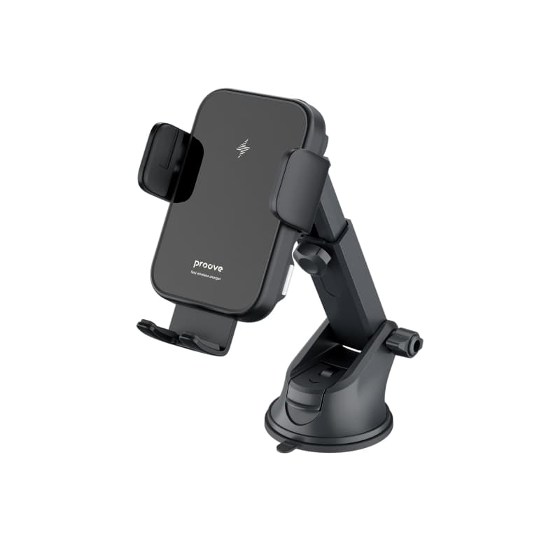Supporto di ricarica wireless per auto Proove Triple Clamp Pro 15W, grigio – 2