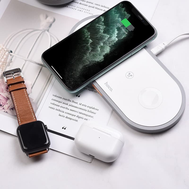 HOCO Handsome 3-in-1 wireless fast charger (CW24) – 4