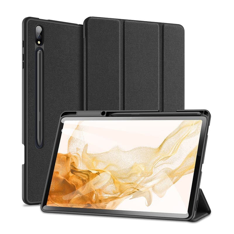 Samsung Galaxy Tab S7 FE / S7 Plus / S8 Plus - Serie Dux Ducis Domo, custodia flip stand-up, nero – 2