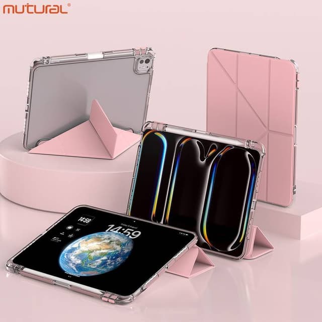 iPad Air 11 M2/M3/M4 - Custodia per tablet Mutural Clear-Pro Series, rosa