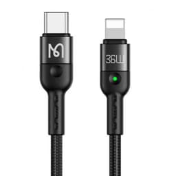 McDodo - Lightning to USB-C, Coiled Cable, 1.8m, Schwarz – Bild 4