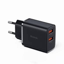 Mcdodo - Caricabatterie da parete (2x USB-A), 12W, nero – Bild 1