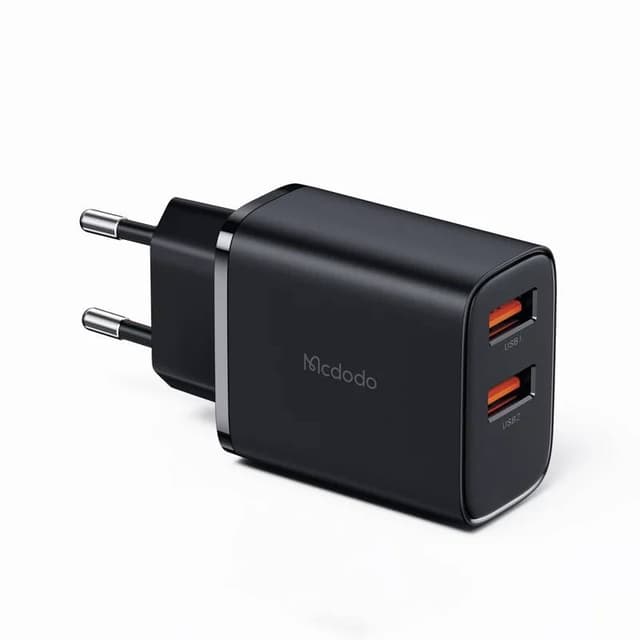 Mcdodo - Wall Charger (2x USB-A), 12W, Black