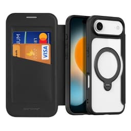 iPhone Air - DUX Ducis Skin X Pro Series Flip Case, custodie (fronte e retro), nero con MagStand – Bild 2