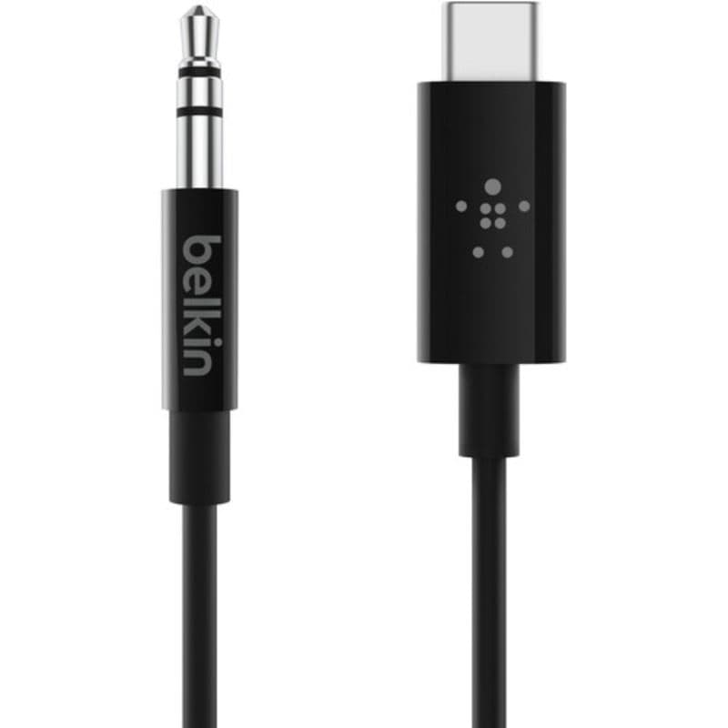 Belkin - 3.5mm Audio to USB-C Cable, 90cm, Audiokabel für Musik, Schwarz